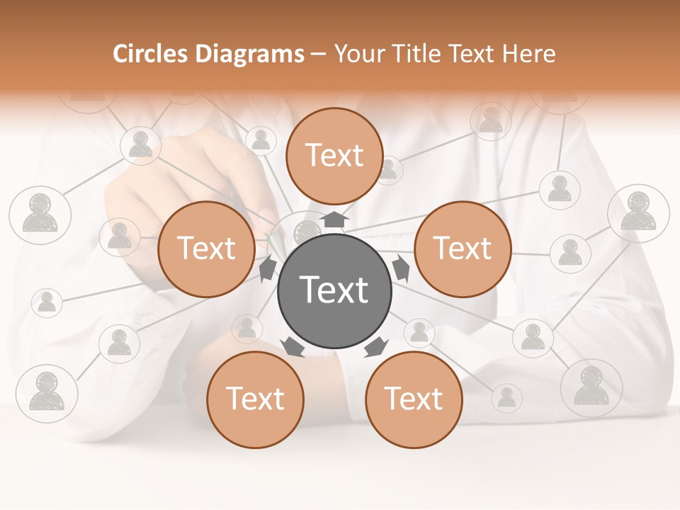 Push Circle Male PowerPoint Template