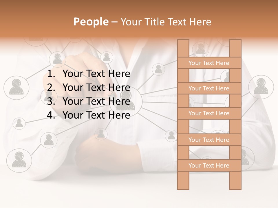 Push Circle Male PowerPoint Template