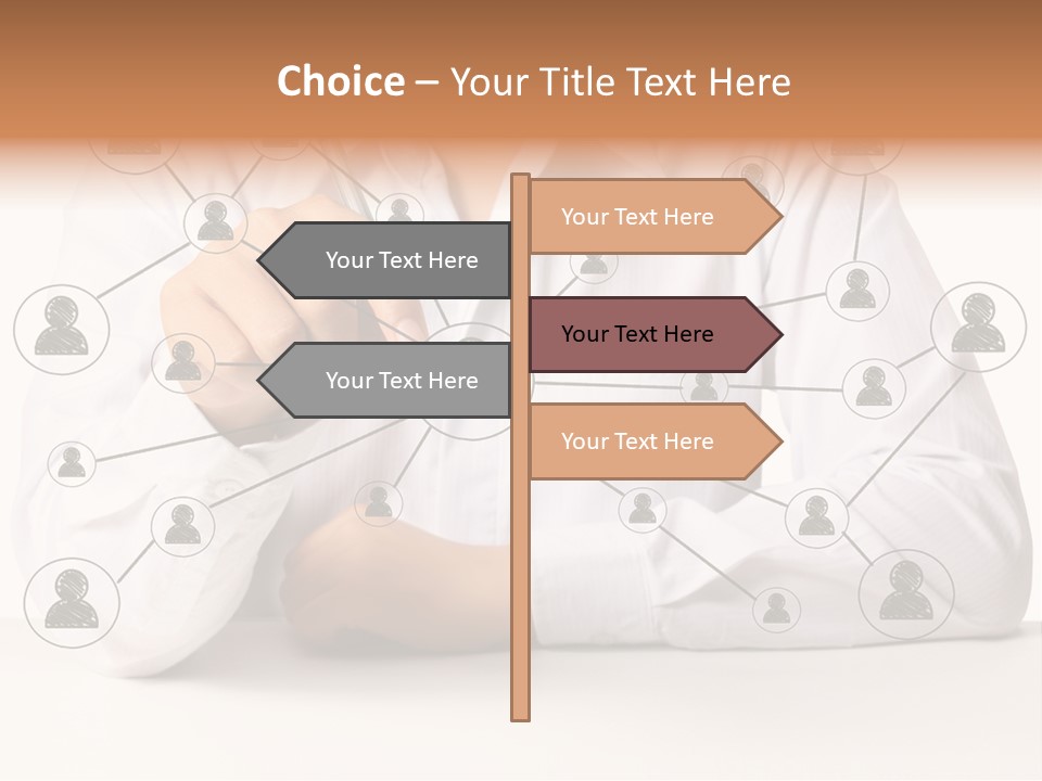 Push Circle Male PowerPoint Template