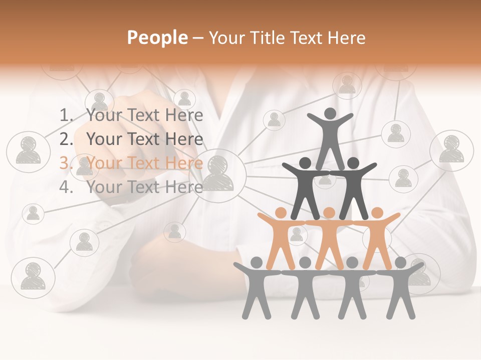 Push Circle Male PowerPoint Template