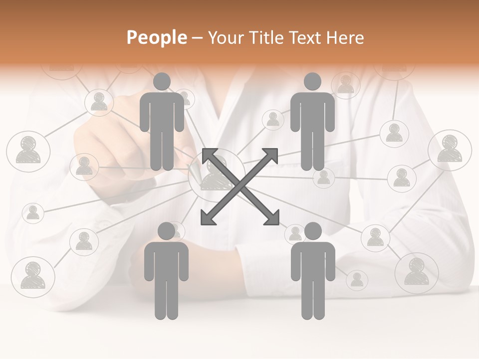 Push Circle Male PowerPoint Template