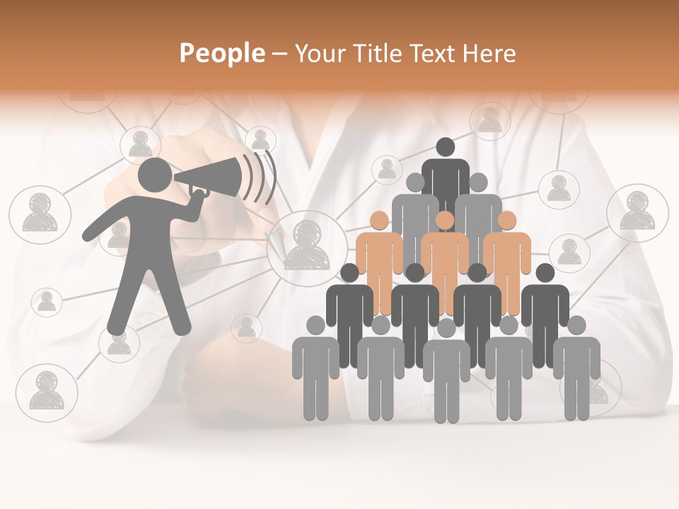 Push Circle Male PowerPoint Template