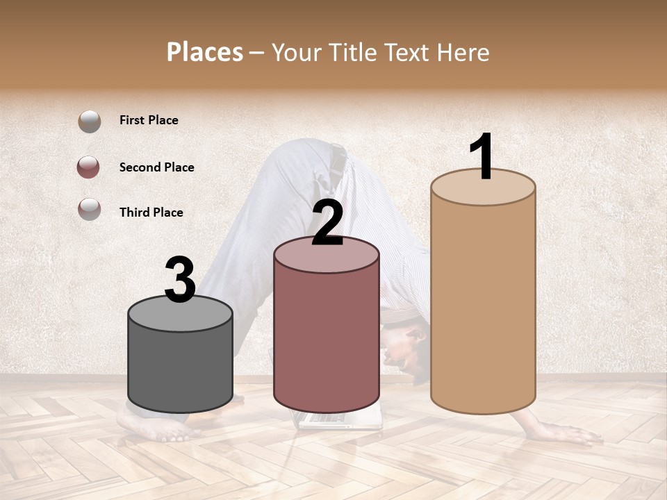 Male Practicing Fun PowerPoint Template