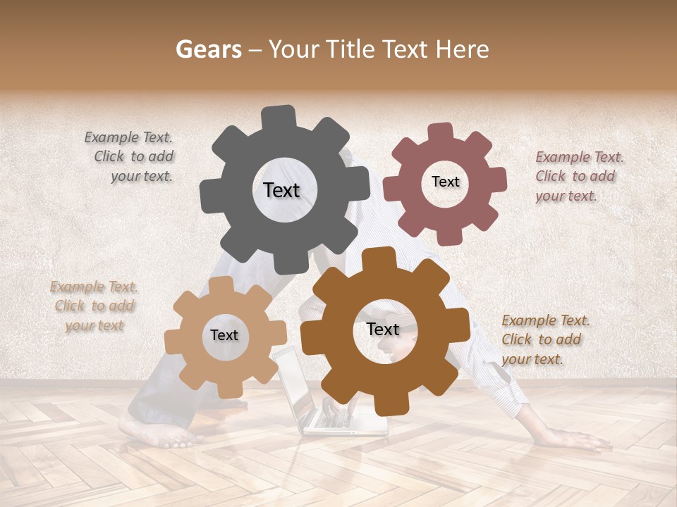 Male Practicing Fun PowerPoint Template