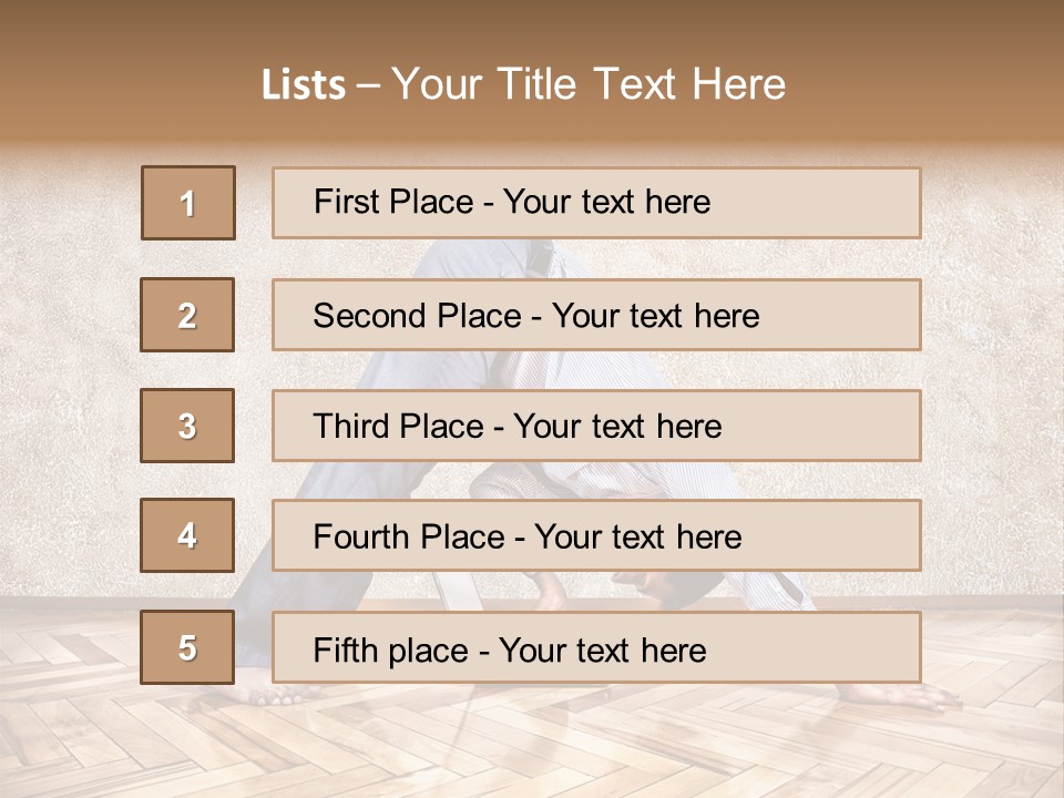 Male Practicing Fun PowerPoint Template