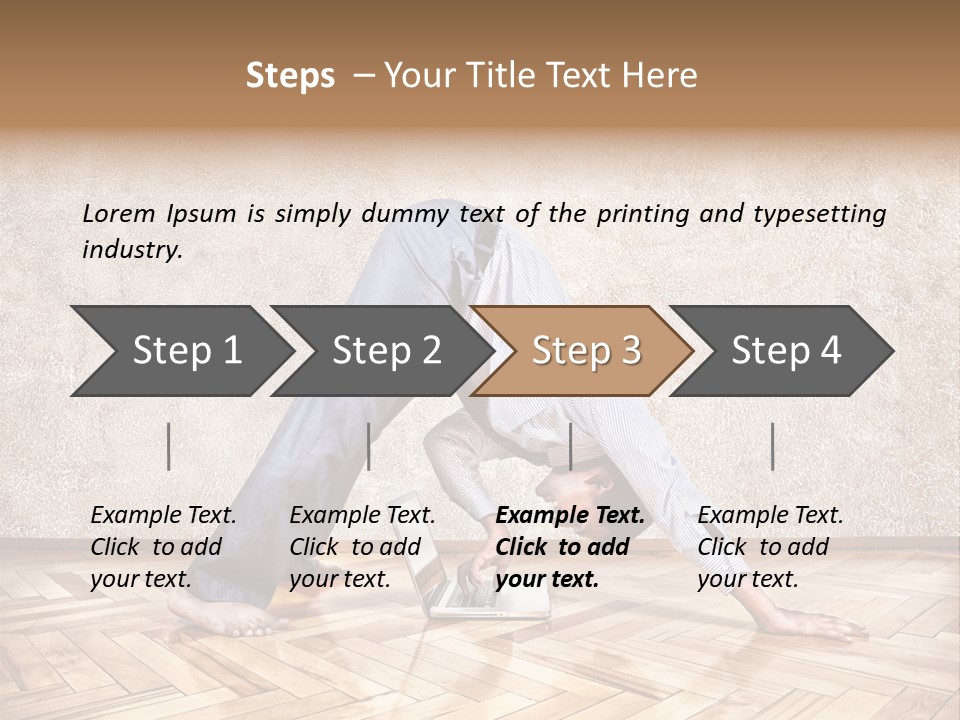Male Practicing Fun PowerPoint Template