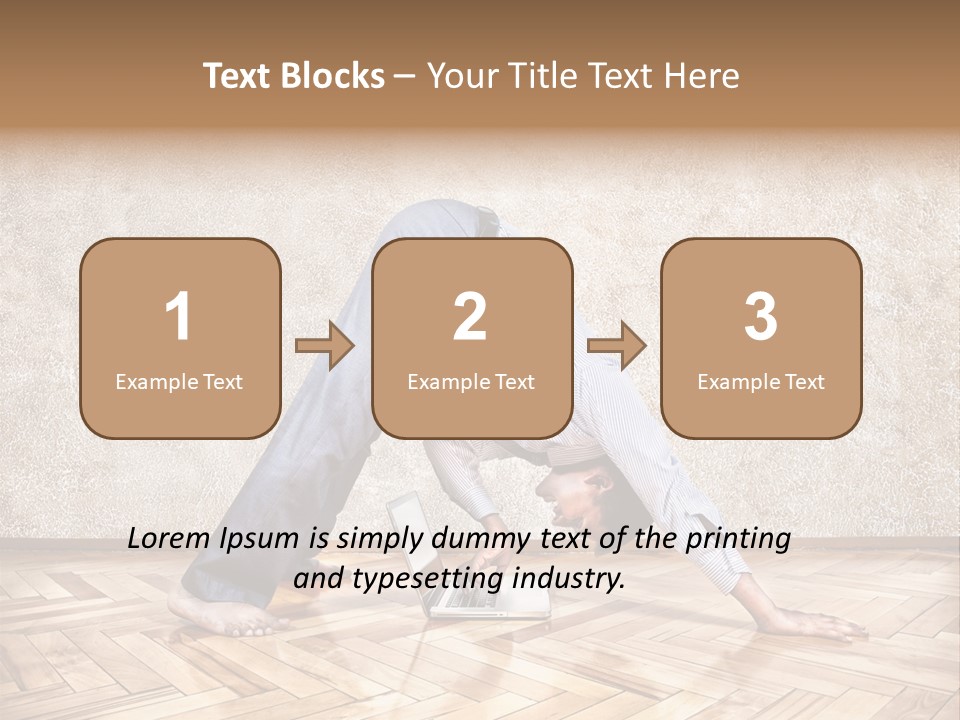 Male Practicing Fun PowerPoint Template