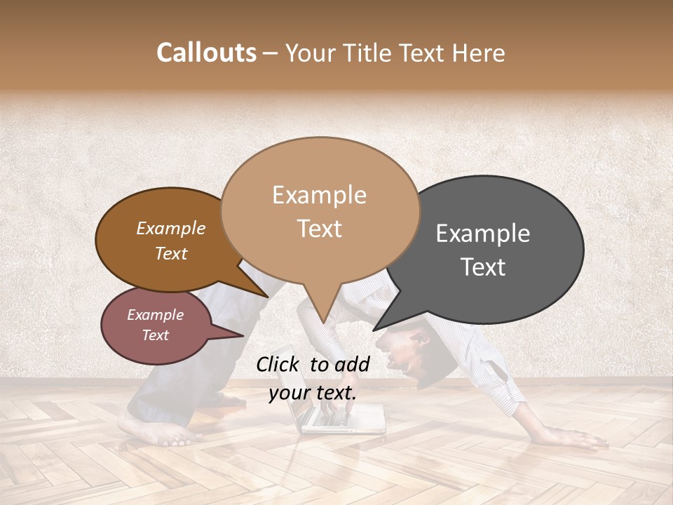 Male Practicing Fun PowerPoint Template