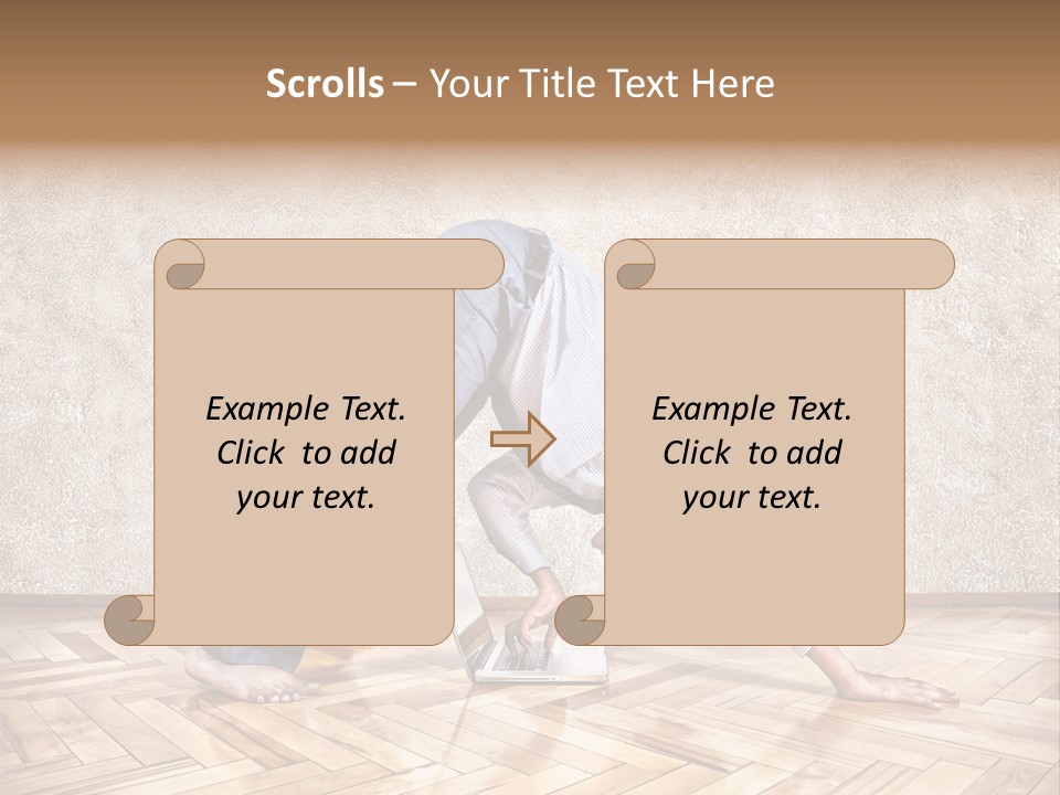 Male Practicing Fun PowerPoint Template