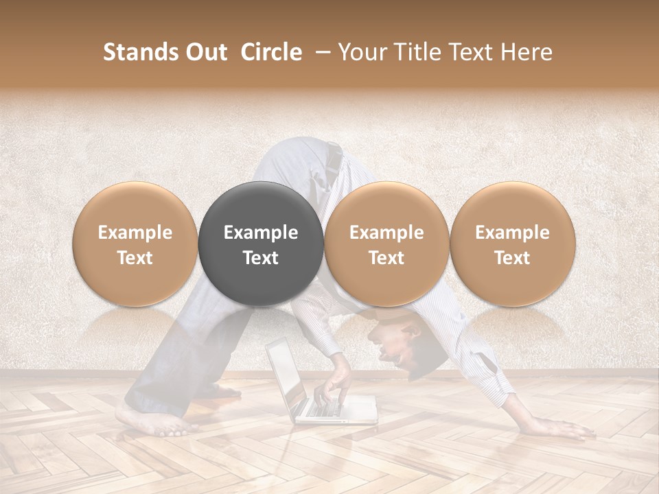 Male Practicing Fun PowerPoint Template