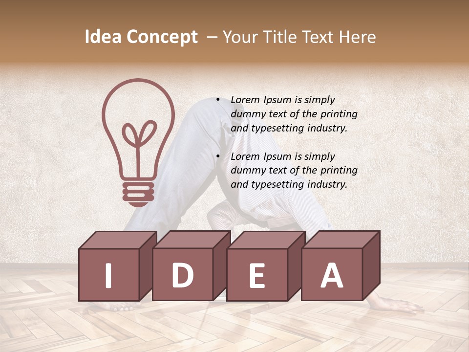 Male Practicing Fun PowerPoint Template