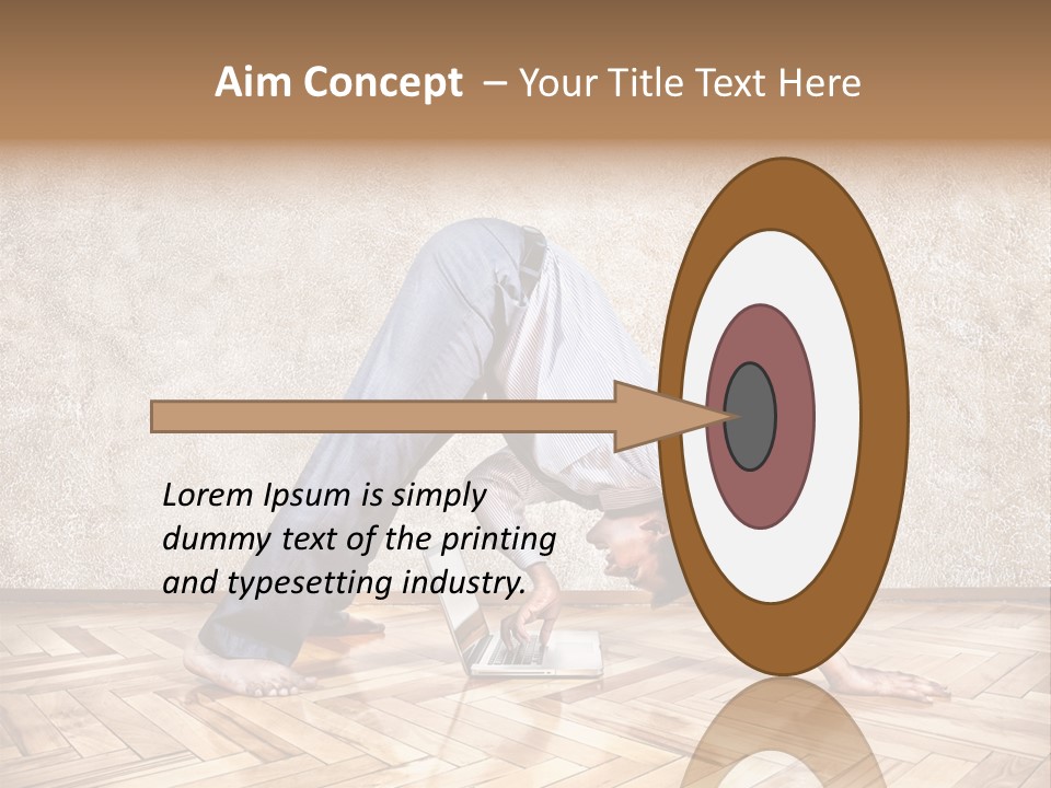 Male Practicing Fun PowerPoint Template