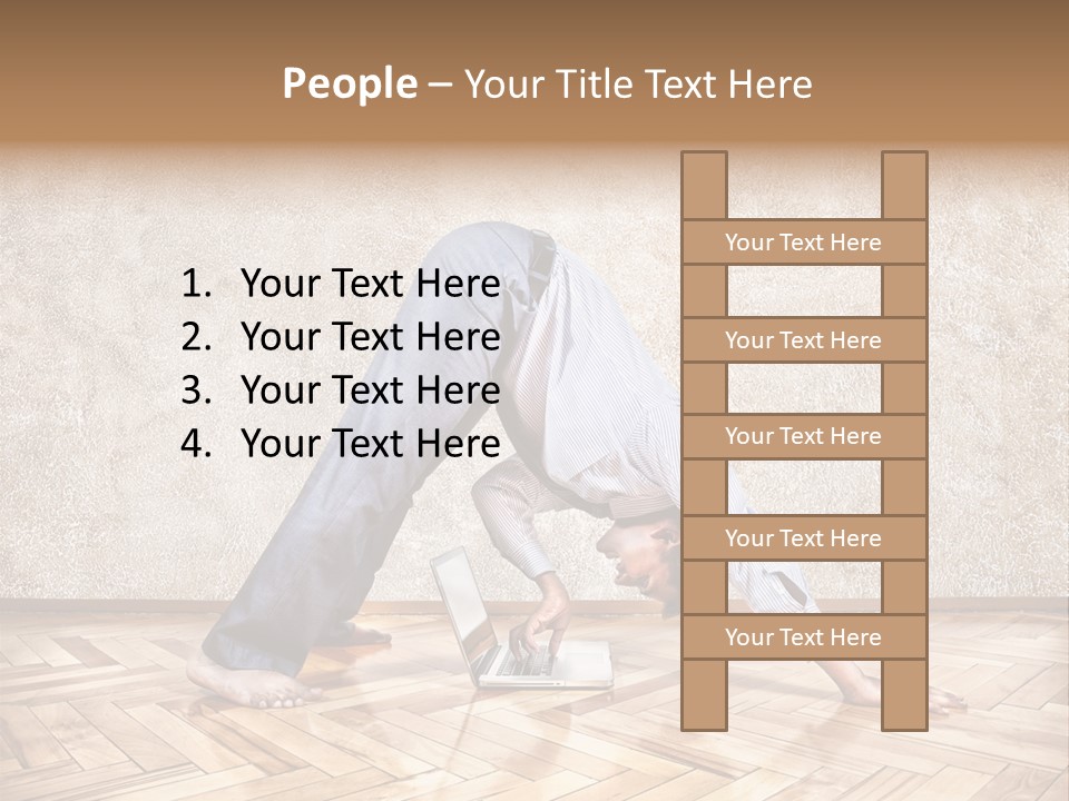 Male Practicing Fun PowerPoint Template