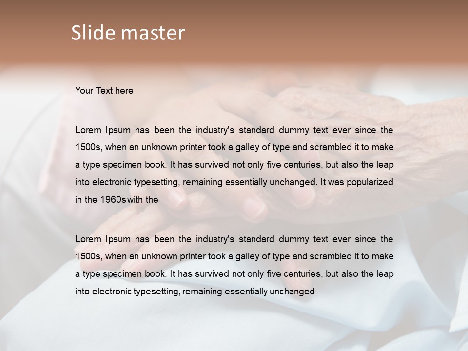 Elder Aged Wrinkled PowerPoint Template