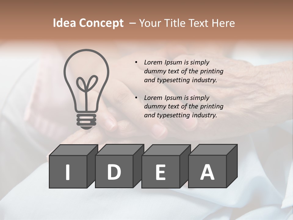 Elder Aged Wrinkled PowerPoint Template