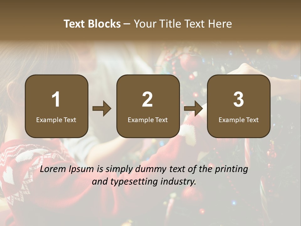 A Young Girl Is Decorating A Christmas Tree PowerPoint Template