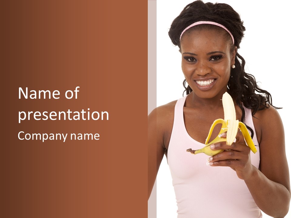 Africanamerican Happiness White PowerPoint Template