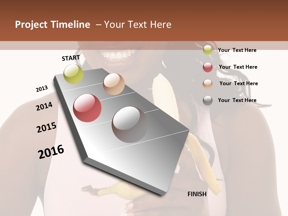 Africanamerican Happiness White PowerPoint Template