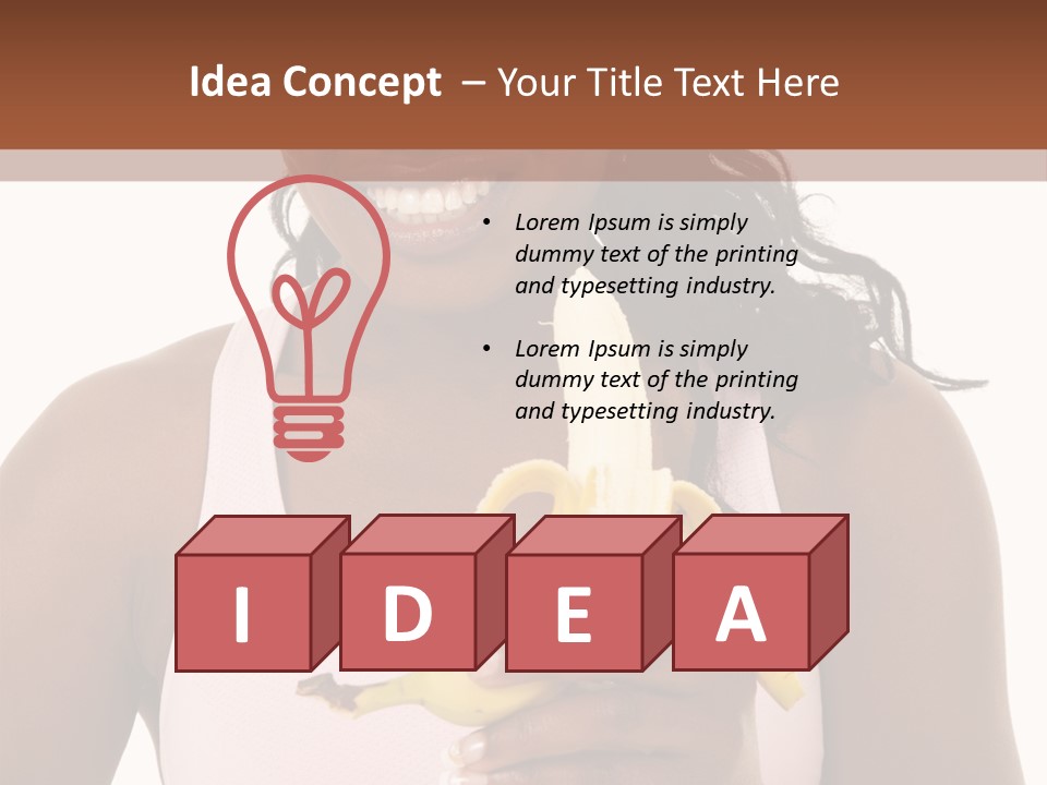 Africanamerican Happiness White PowerPoint Template