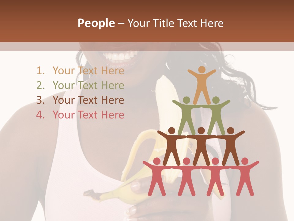 Africanamerican Happiness White PowerPoint Template
