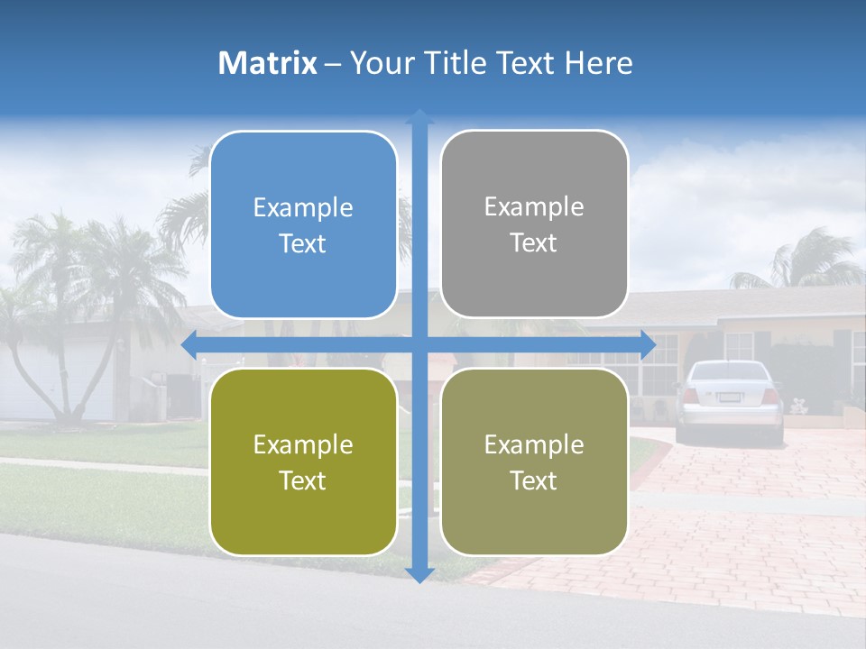 Palm Trees Brick Vehicle PowerPoint Template