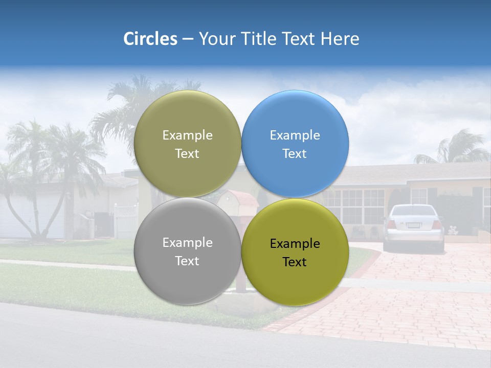 Palm Trees Brick Vehicle PowerPoint Template