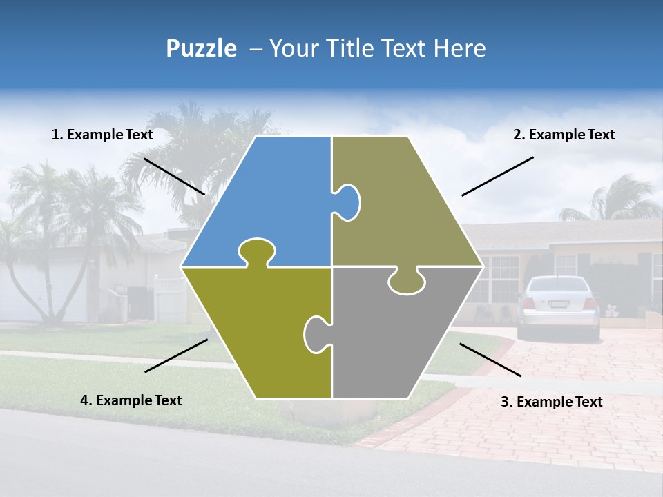 Palm Trees Brick Vehicle PowerPoint Template