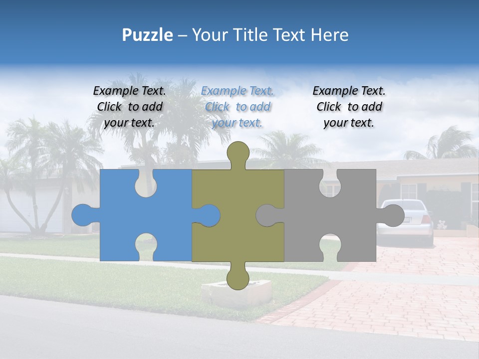 Palm Trees Brick Vehicle PowerPoint Template