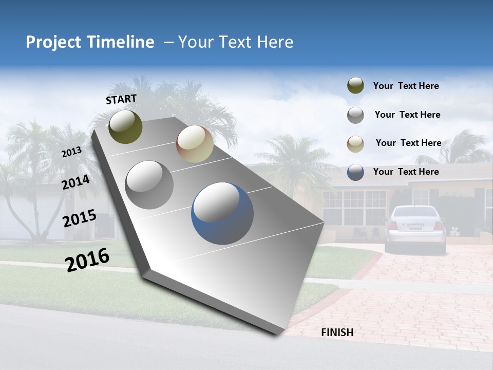 Palm Trees Brick Vehicle PowerPoint Template
