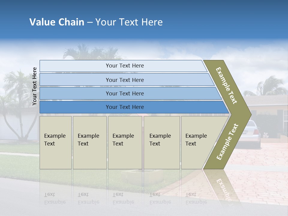 Palm Trees Brick Vehicle PowerPoint Template
