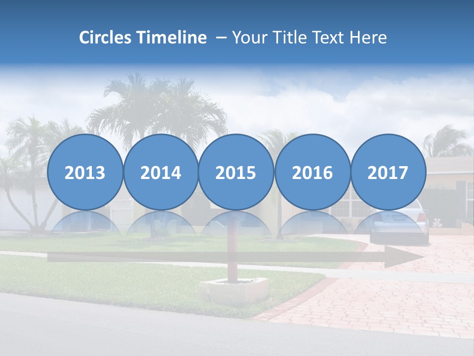 Palm Trees Brick Vehicle PowerPoint Template
