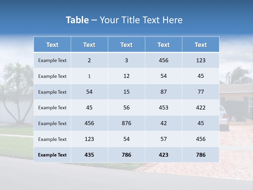 Palm Trees Brick Vehicle PowerPoint Template