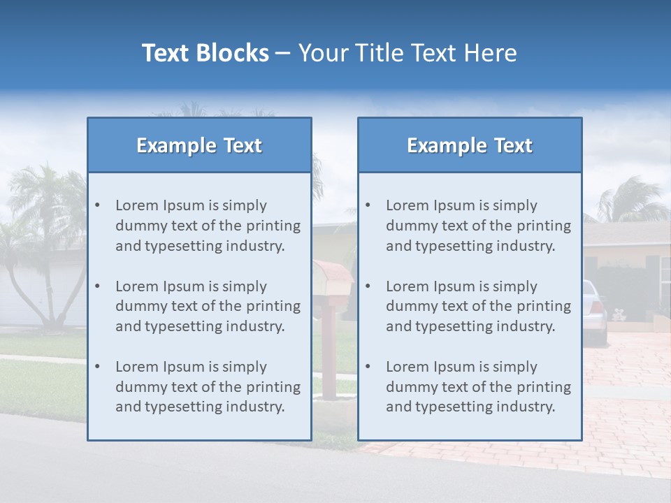 Palm Trees Brick Vehicle PowerPoint Template