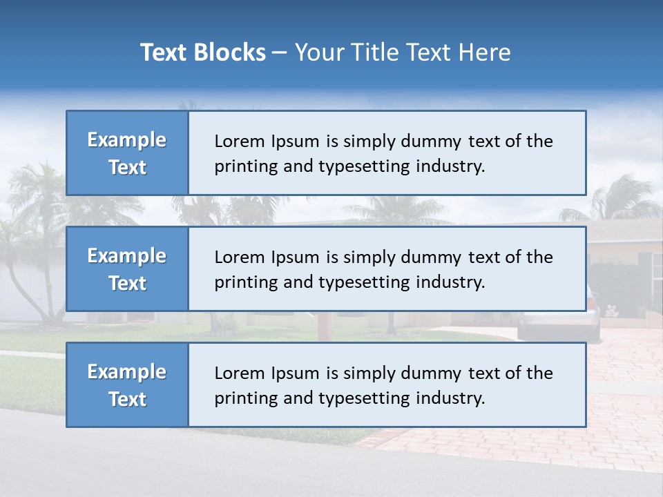 Palm Trees Brick Vehicle PowerPoint Template