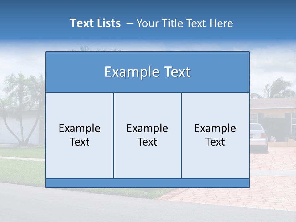 Palm Trees Brick Vehicle PowerPoint Template