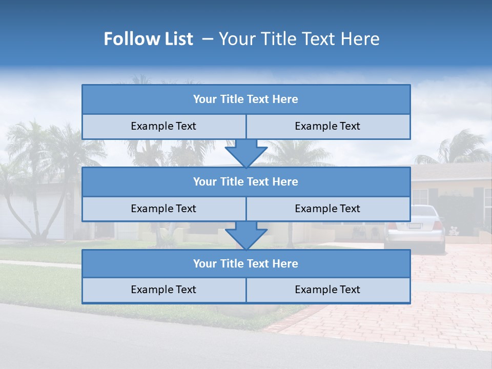 Palm Trees Brick Vehicle PowerPoint Template