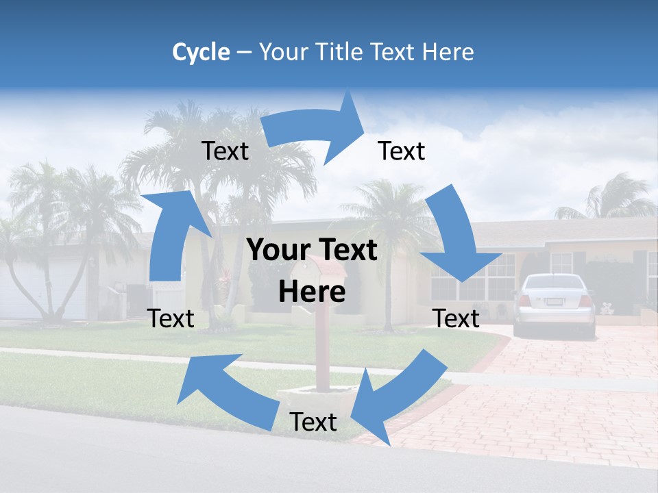 Palm Trees Brick Vehicle PowerPoint Template