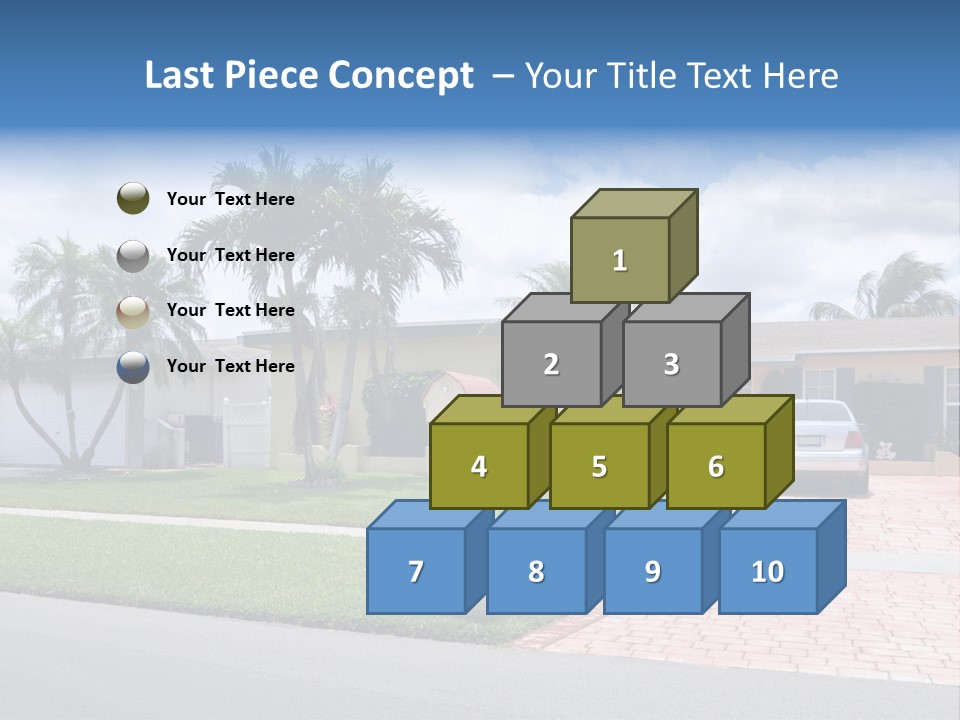 Palm Trees Brick Vehicle PowerPoint Template