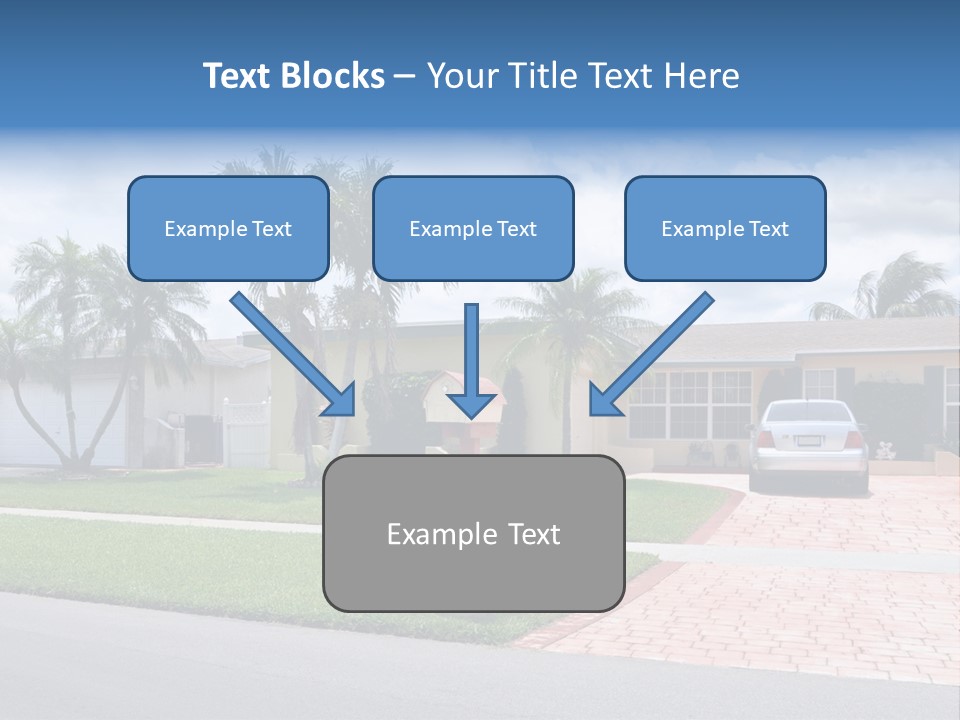 Palm Trees Brick Vehicle PowerPoint Template