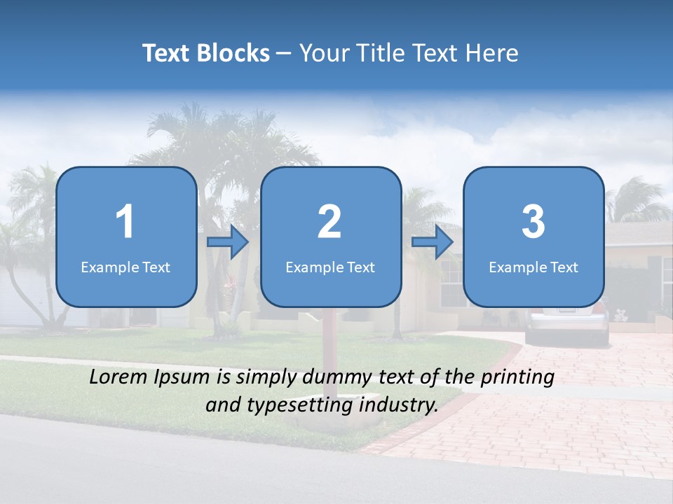 Palm Trees Brick Vehicle PowerPoint Template