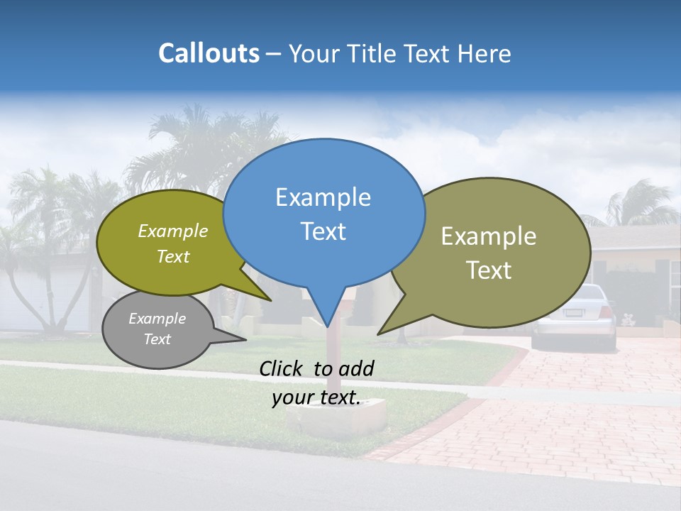 Palm Trees Brick Vehicle PowerPoint Template