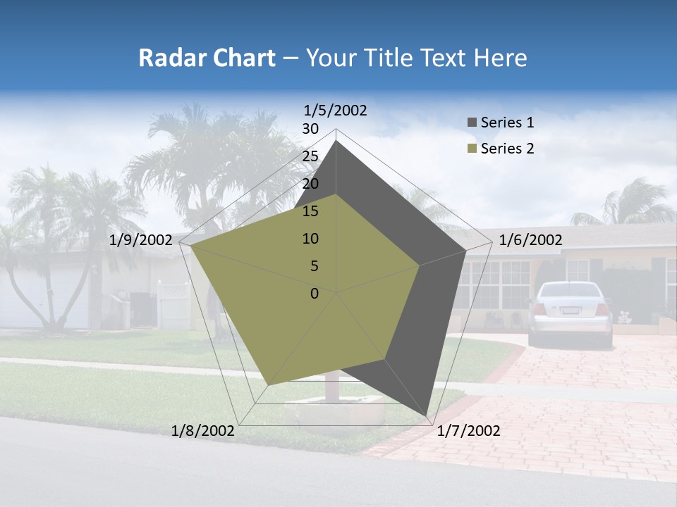 Palm Trees Brick Vehicle PowerPoint Template
