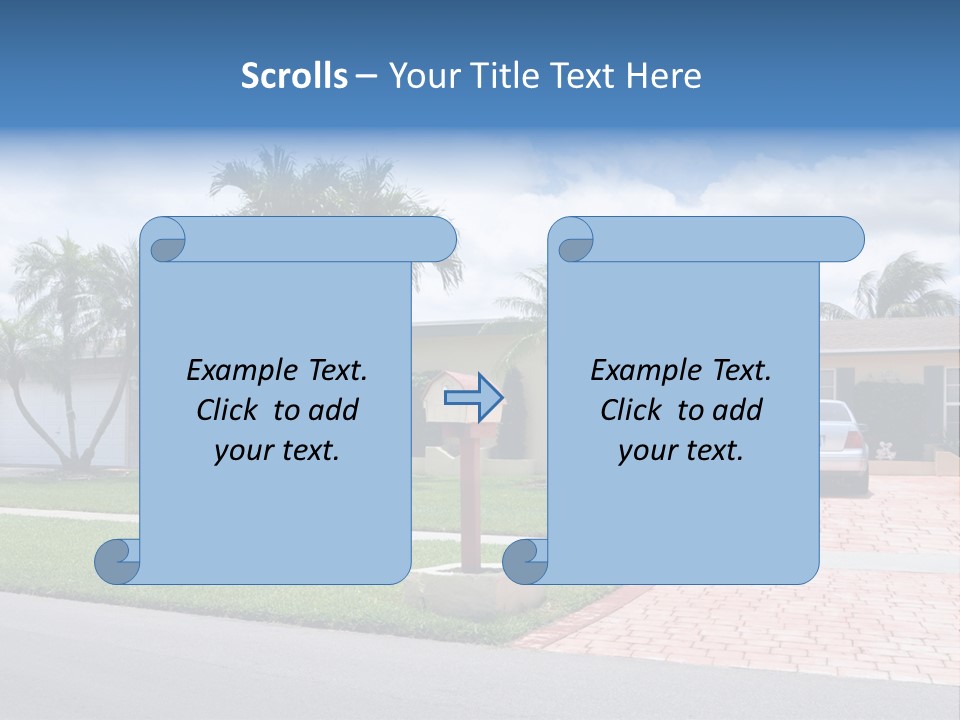 Palm Trees Brick Vehicle PowerPoint Template