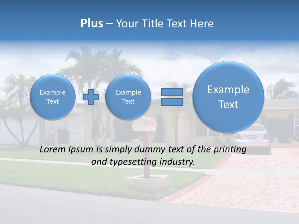 Palm Trees Brick Vehicle PowerPoint Template