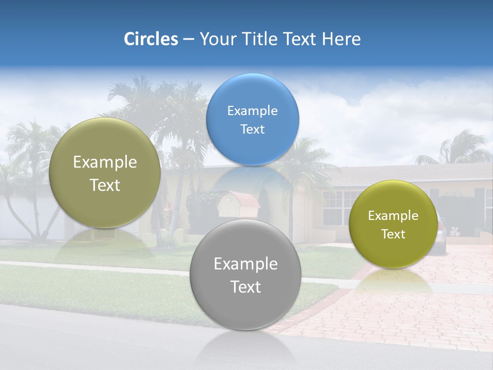 Palm Trees Brick Vehicle PowerPoint Template