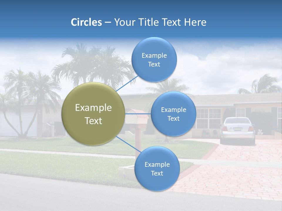 Palm Trees Brick Vehicle PowerPoint Template