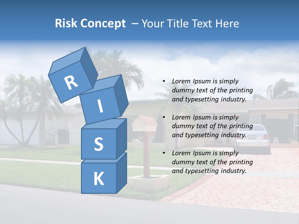 Palm Trees Brick Vehicle PowerPoint Template
