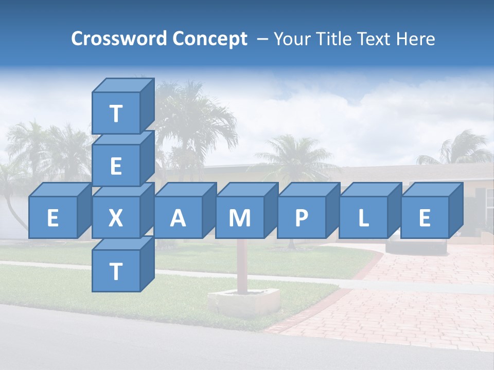 Palm Trees Brick Vehicle PowerPoint Template