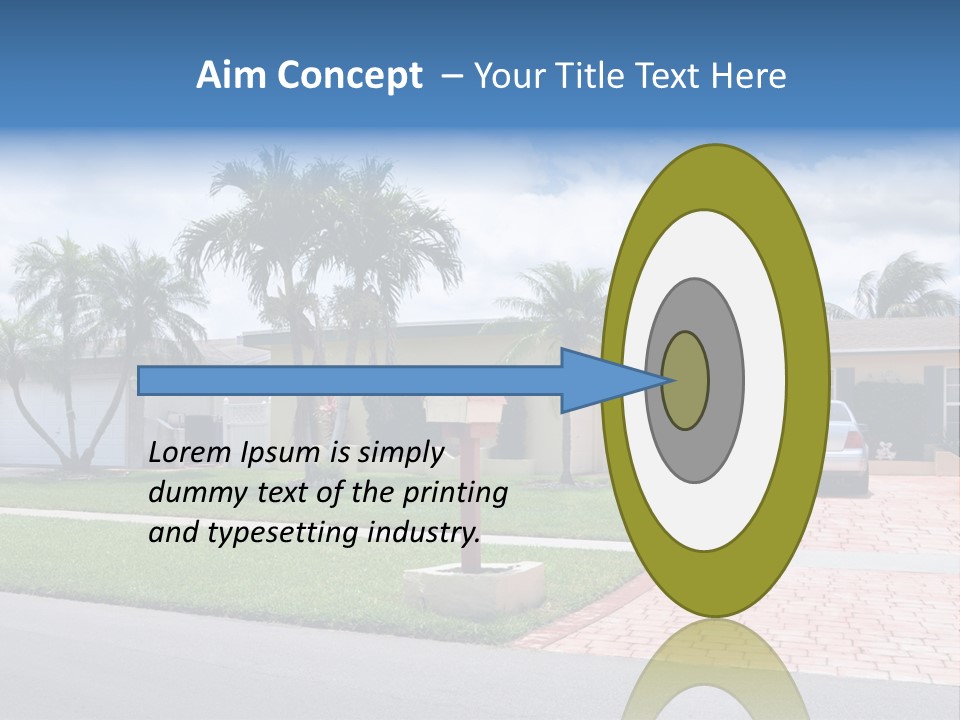Palm Trees Brick Vehicle PowerPoint Template