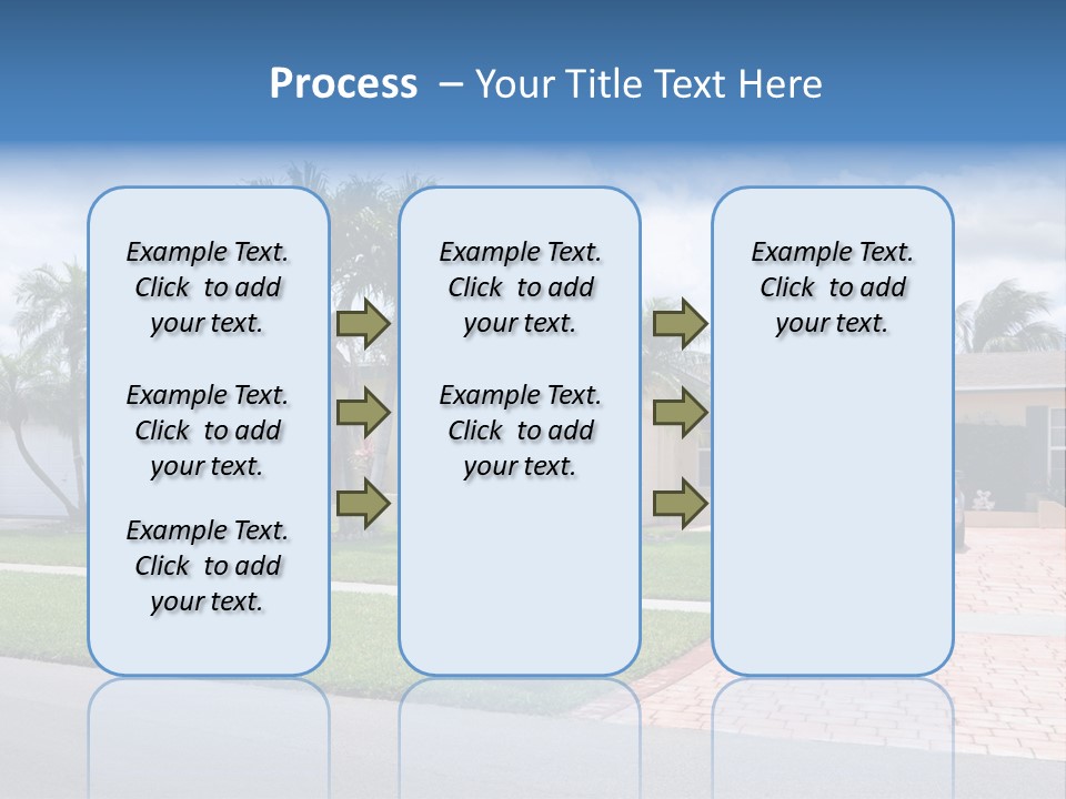 Palm Trees Brick Vehicle PowerPoint Template